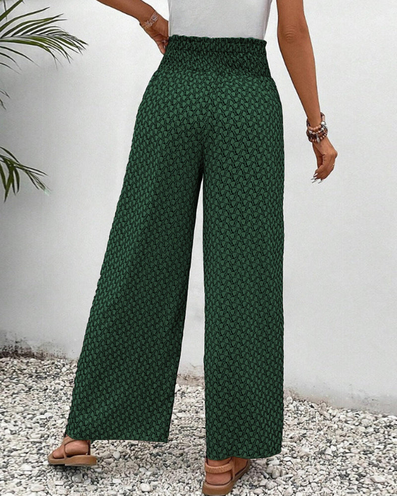 Sommerfeld | Lisette Hose mit weitem Bein und geometrischem Druck