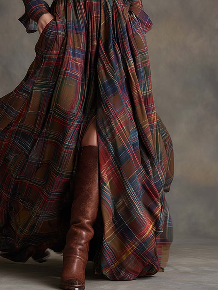Bodil™ - Maxi-Hemdkleid mit Karomuster