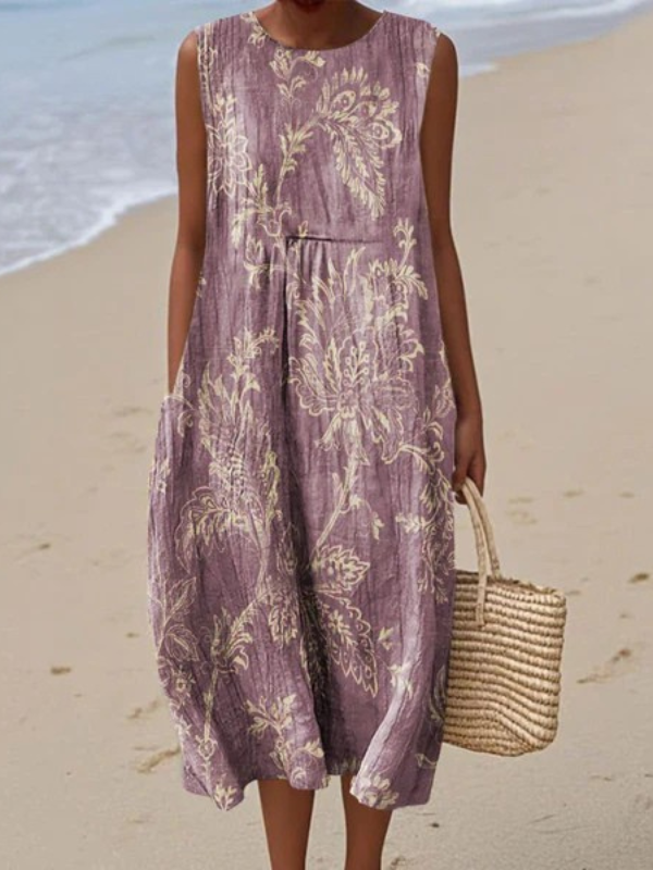 Celine - Alltags-Sommer Midi-Kleid