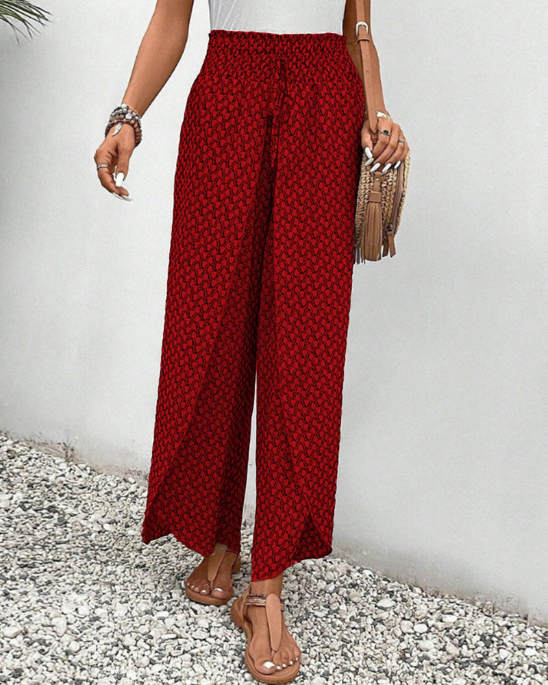 Sommerfeld | Lisette Hose mit weitem Bein und geometrischem Druck