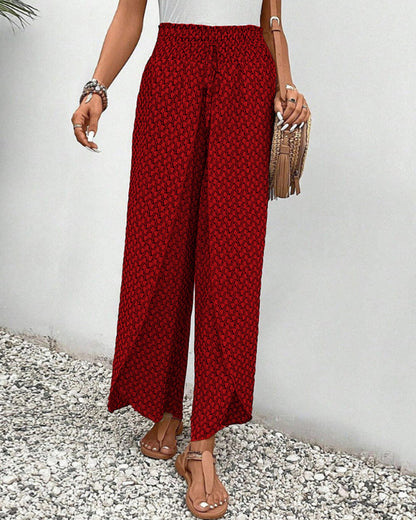 Sommerfeld | Lisette Hose mit weitem Bein und geometrischem Druck