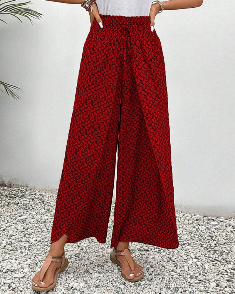 Sommerfeld | Lisette Hose mit weitem Bein und geometrischem Druck