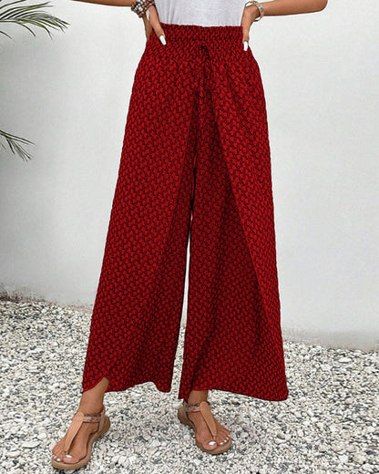 Sommerfeld | Lisette Hose mit weitem Bein und geometrischem Druck