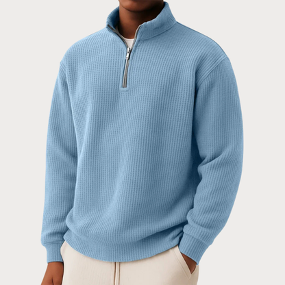 Eleganter Strickpullover mit Reißverschluss