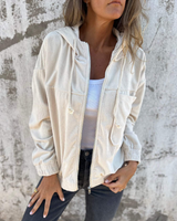 Sommerfeld | Cordjacke mit Reißverschluss und Kapuze