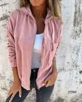 Sommerfeld | Cordjacke mit Reißverschluss und Kapuze