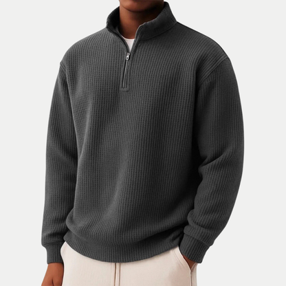 Eleganter Strickpullover mit Reißverschluss