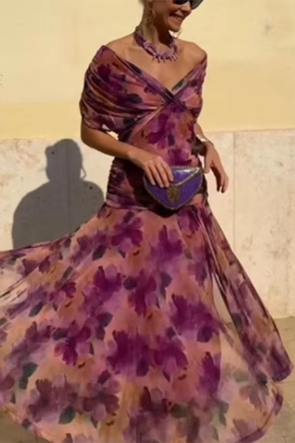 Lady™ - Elegantes Maxikleid für festliche Anlässe mit V-Ausschnitt