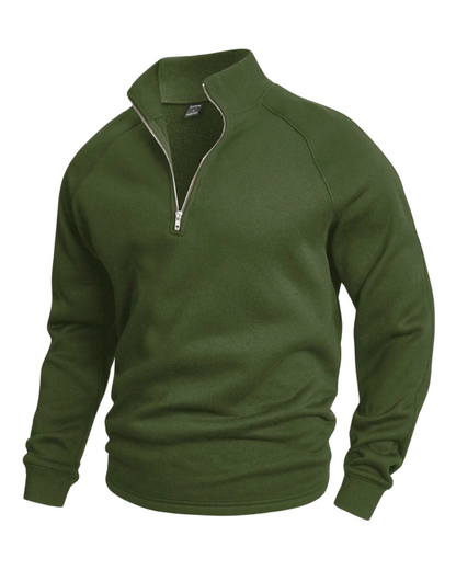 Premium Pullover mit halbem Reißverschluss