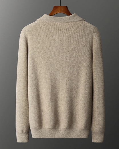 Portofino Kaschmir Pullover mit halbem Reißverschluss