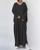 Serenya™ - Modisches Kleid mit langen Ärmeln und V-Ausschnitt