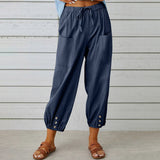 Sommerfeld | Weite Damenhose aus Baumwolle und Leinen