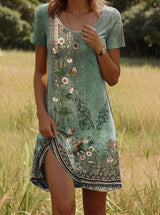 Isla™ – Kleid mit Indisch-inspiriertem Print und Rundhalsausschnitt
