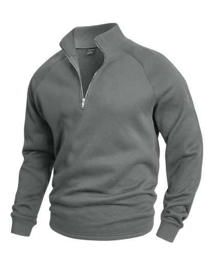 Premium Pullover mit halbem Reißverschluss