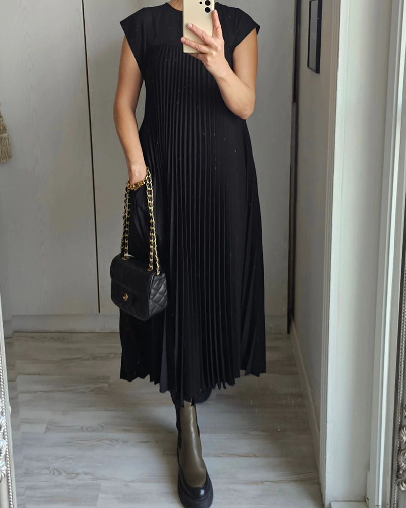 Petra™ – Zeitloses & Bequemes Plissiertes Kleid