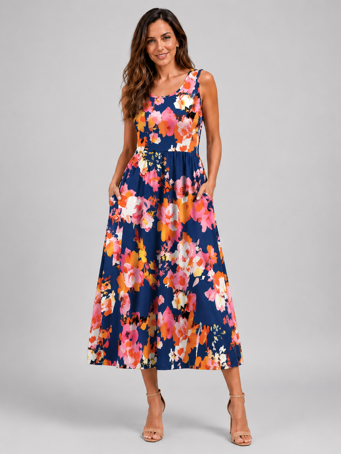 Franziska | Boho-Halterneck Midi-Kleid