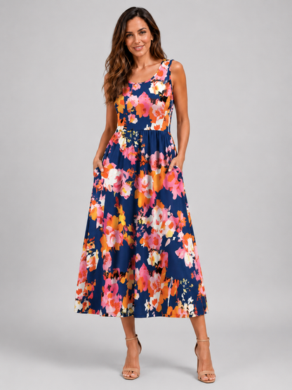 Franziska | Boho-Halterneck Midi-Kleid