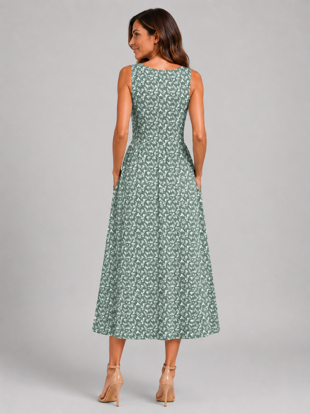 Franziska | Boho-Halterneck Midi-Kleid