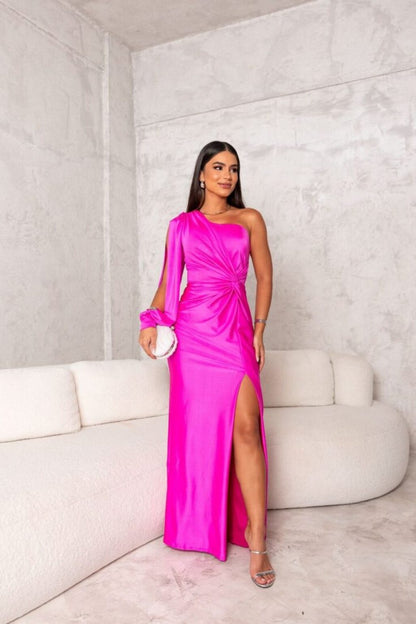 Dorie™ - Asymmetrisches Kleid mit Langem Schlitz
