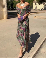 Lady™ - Elegantes Maxikleid für festliche Anlässe mit V-Ausschnitt