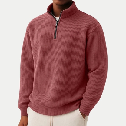 Eleganter Strickpullover mit Reißverschluss