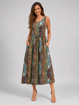 Franziska | Boho-Halterneck Midi-Kleid