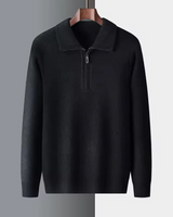 Gstaad Kaschmir Pullover mit Viertelreißverschluss