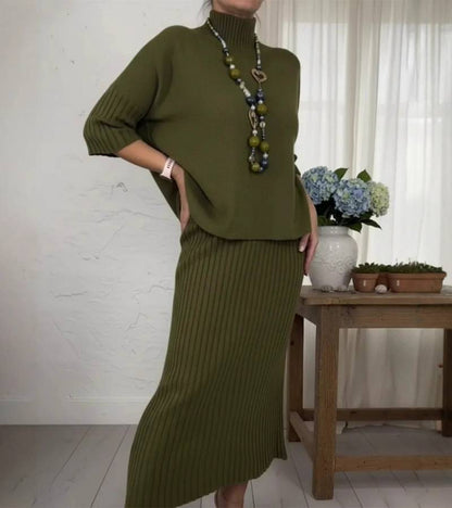 Marlene™ - Strick-Set mit Geripptem Rock