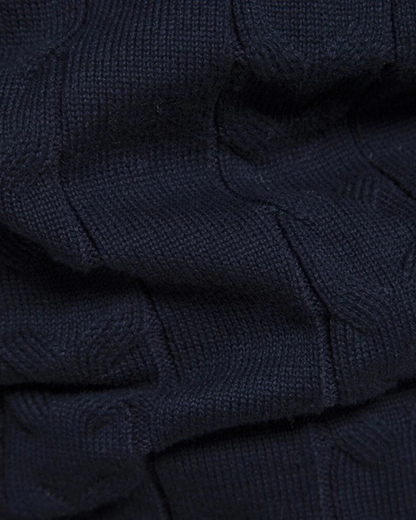 Frederico Baumwollpullover mit Reißverschluss und Muster