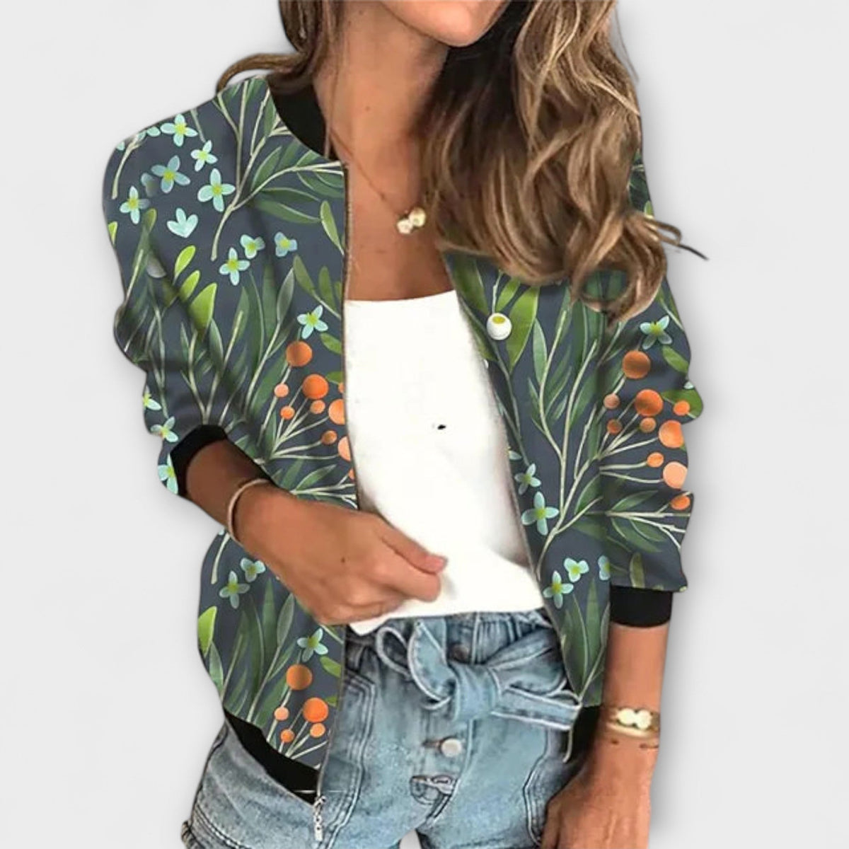 Sommerfeld ™ | Aurora – Bedruckte Reißverschlussjacke