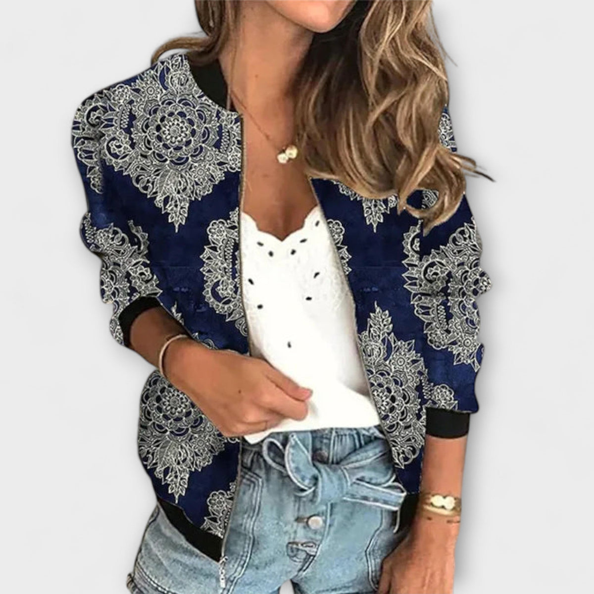 Sommerfeld ™ | Aurora – Bedruckte Reißverschlussjacke