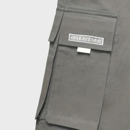 Sommerfeld™ | Herren Cargo Jogginghose – Lila Streetwear-Hose mit Reißverschlusstaschen & Bündchen
