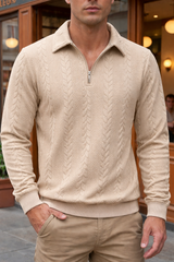 Italienischer Reißverschluss-Pullover