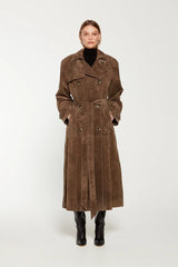 Sommerfeld | Eleganter langer Wildleder-Trenchcoat für Damen