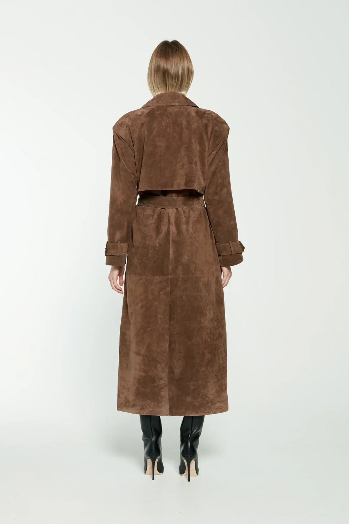 Sommerfeld | Eleganter langer Wildleder-Trenchcoat für Damen