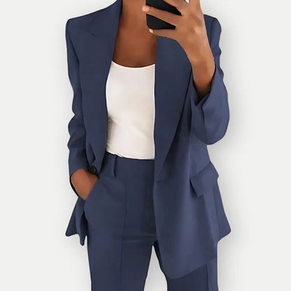 Damen Klassischer Zweiteiliger Business-Anzug
