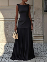 Sommerfeld | Plissiertes Maxikleid