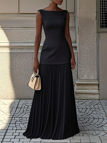Sommerfeld | Plissiertes Maxikleid
