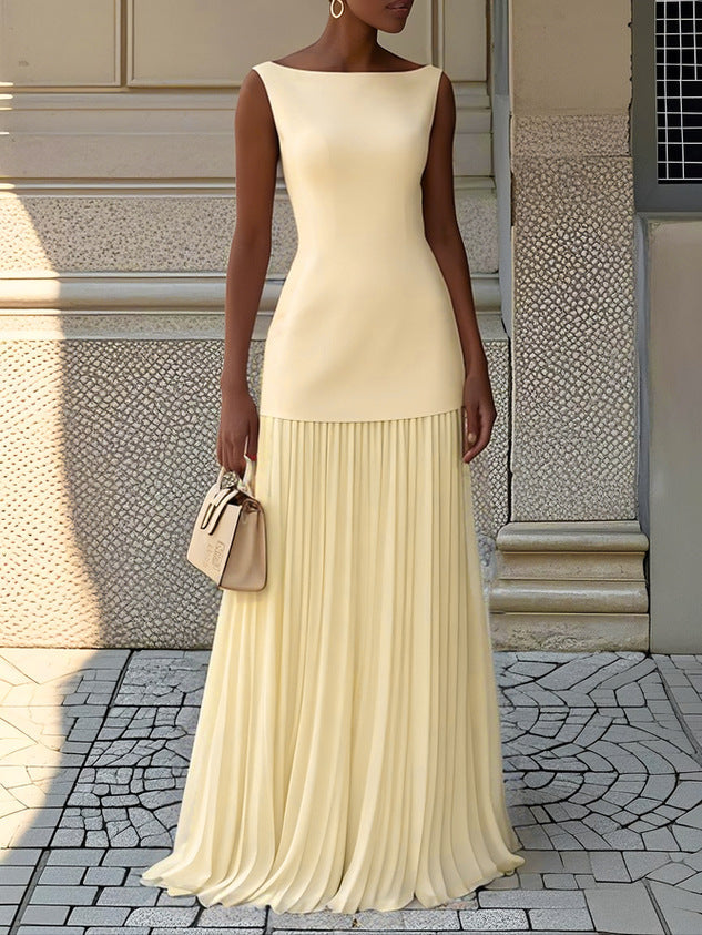 Sommerfeld | Plissiertes Maxikleid