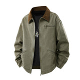 Herren Langarmjacke mit Kragen und Taschen
