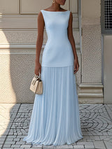 Sommerfeld | Plissiertes Maxikleid