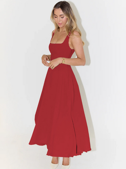 JULIA | Elegantes Midikleid mit eckigem Ausschnitt