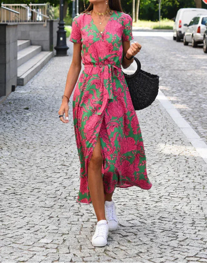 Jorlyn™ - Elegantes Kleid mit V-Ausschnitt und figurbetonter Passform