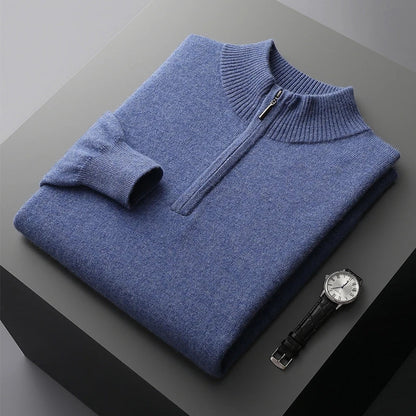 Florence Kaschmir-Pullover mit Reißverschluss