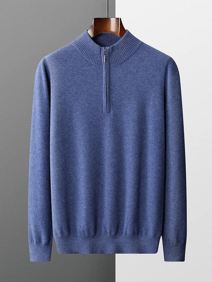 Florence Kaschmir-Pullover mit Reißverschluss