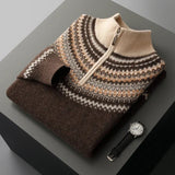 Eleganter Kaschmirpullover mit Reißverschluss