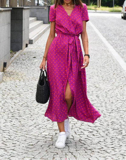 Jorlyn™ - Elegantes Kleid mit V-Ausschnitt und figurbetonter Passform