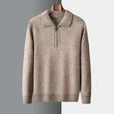 Schicker Kaschmir-Pullover mit Reißverschluss