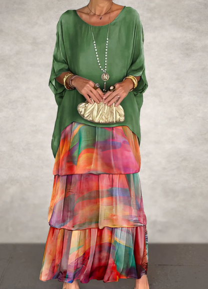 Shina™ - Elegantes Fließendes Maxikleid