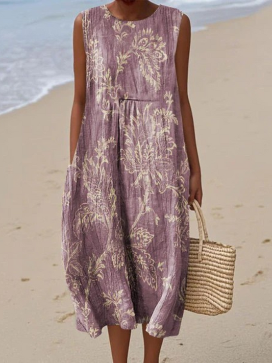 Celine - Alltags-Sommer Midi-Kleid
